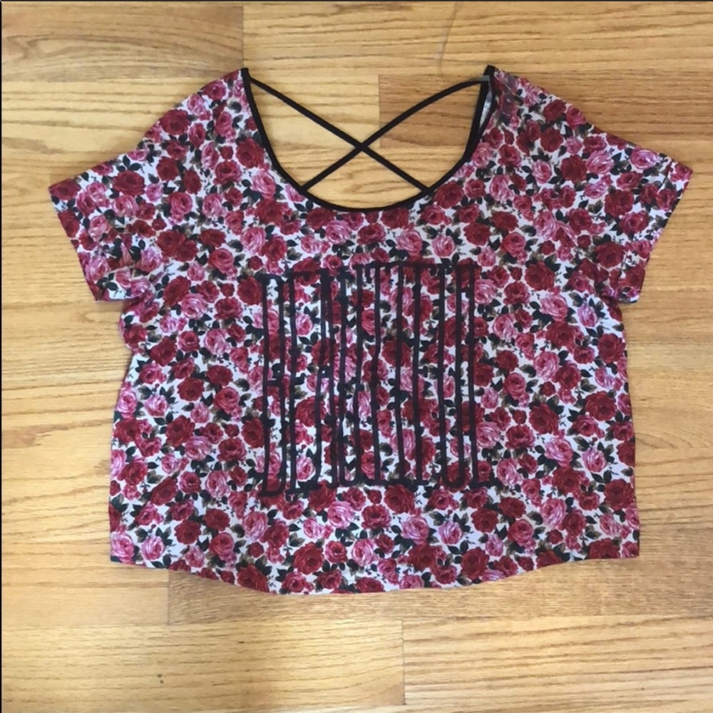 Rose X back tee